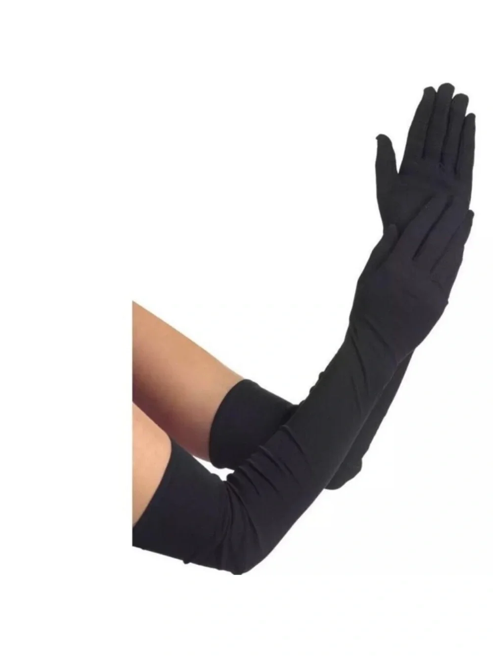 Black long opera gloves new